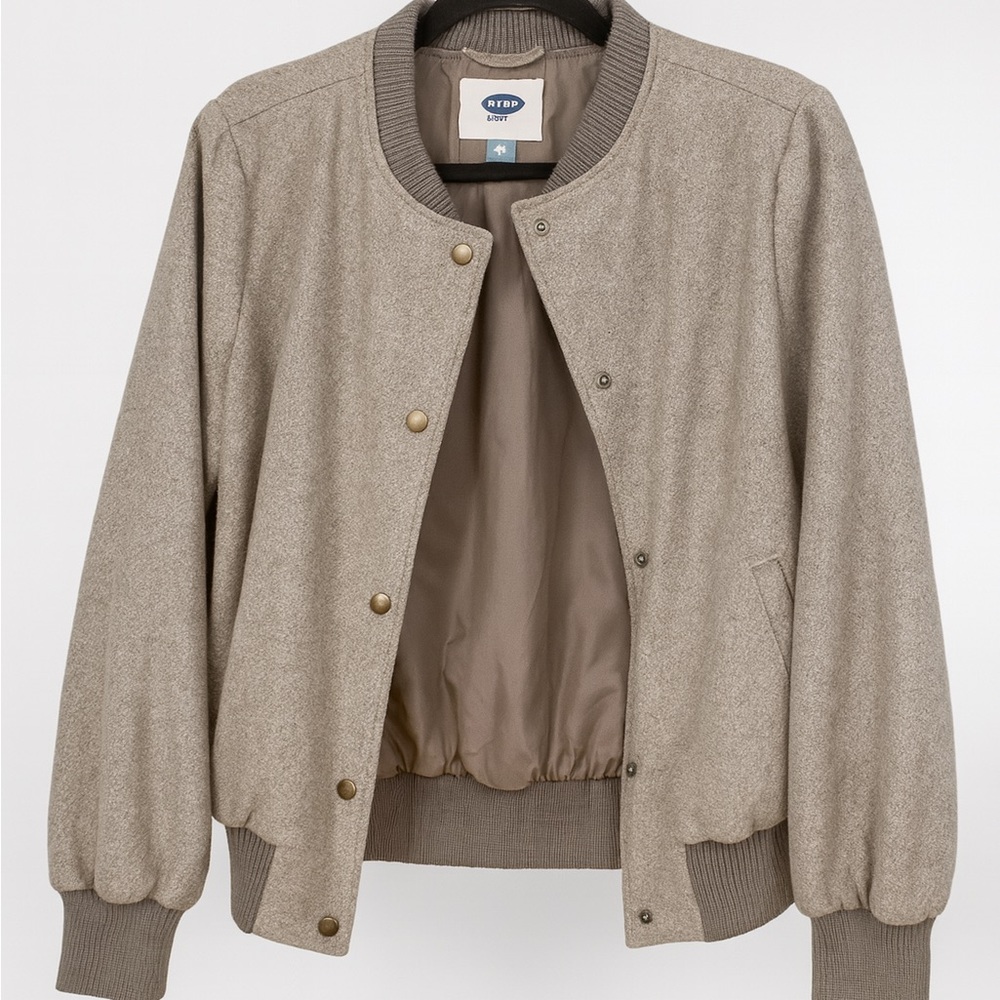 Old Navy Taupe Bomber Jacket